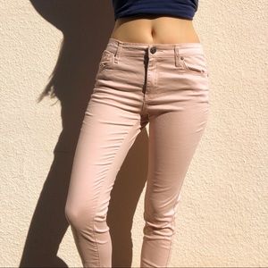 Pink Midrise Pants